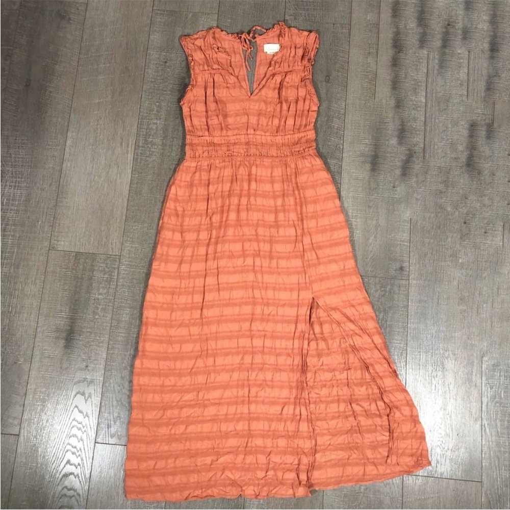 Anthropologie Terracotta Maxi Dress